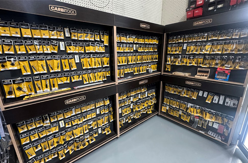 Router bit display at Alltools Geelong