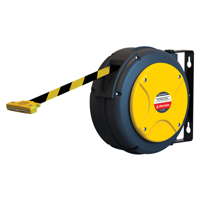 ALEMLUBE El Series Caution Safety Barrier Reel Yellow/Black - 16m
