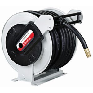 ALEMLUBE Air & Water Spring Rewind Hose Reel - 1" x 30m