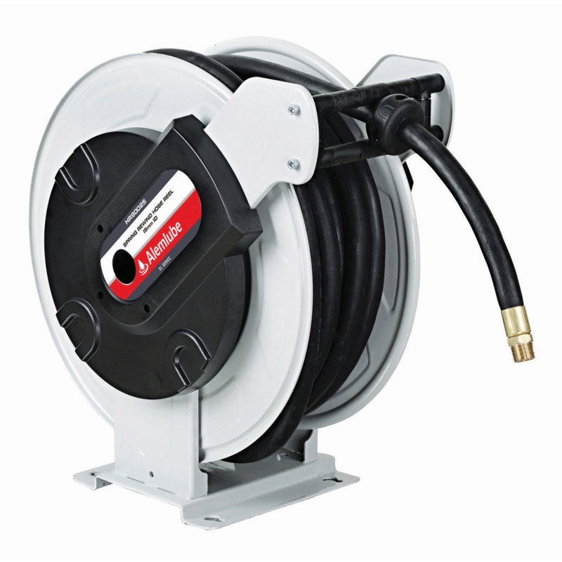 ALEMLUBE Air & Water Spring Rewind Hose Reel - 3/4" x 20m