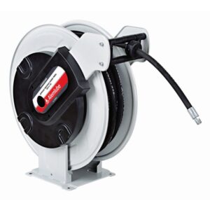 ALEMLUBE Air & Water Spring Rewind Hose Reel - 1/2" x 25m