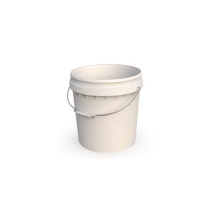 15L White Pail base with Metal Handle - Food Grade