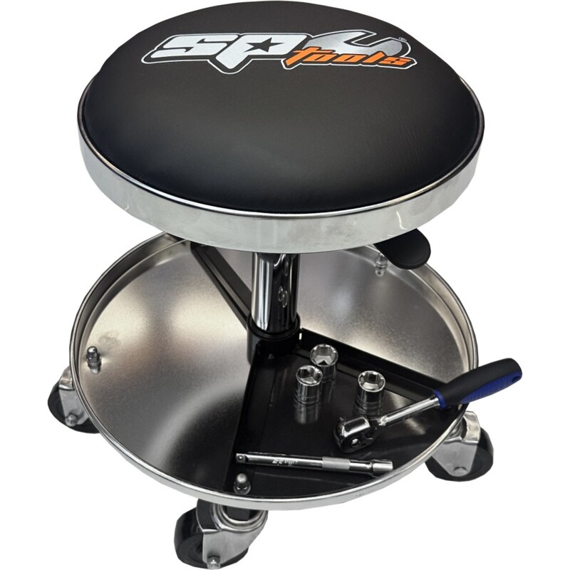 SP TOOLS Heavy Duty Swivel Seat With Storage