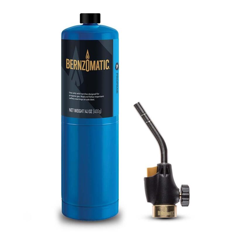 BERNZOMATIC 400g Propane Blue Cylinder With Trigger Start Webbed Flame Torch