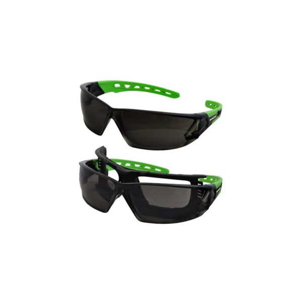 MACK Safety Spec - Chronos Smoke Lens, Green Arm