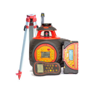 REDBACK LASERS Electronic Digital Grade-Slope Laser Level with Tracking Grade Match Package with Tripod & Staff