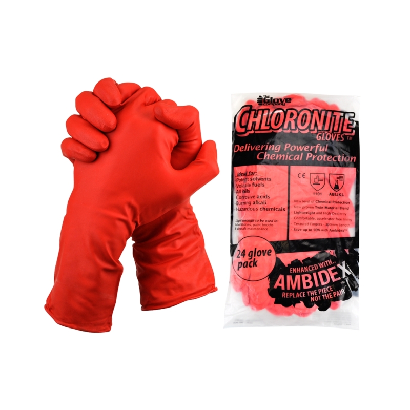 CHLORONITE Lightweight Chemical Res Gloves - 24 Pack S