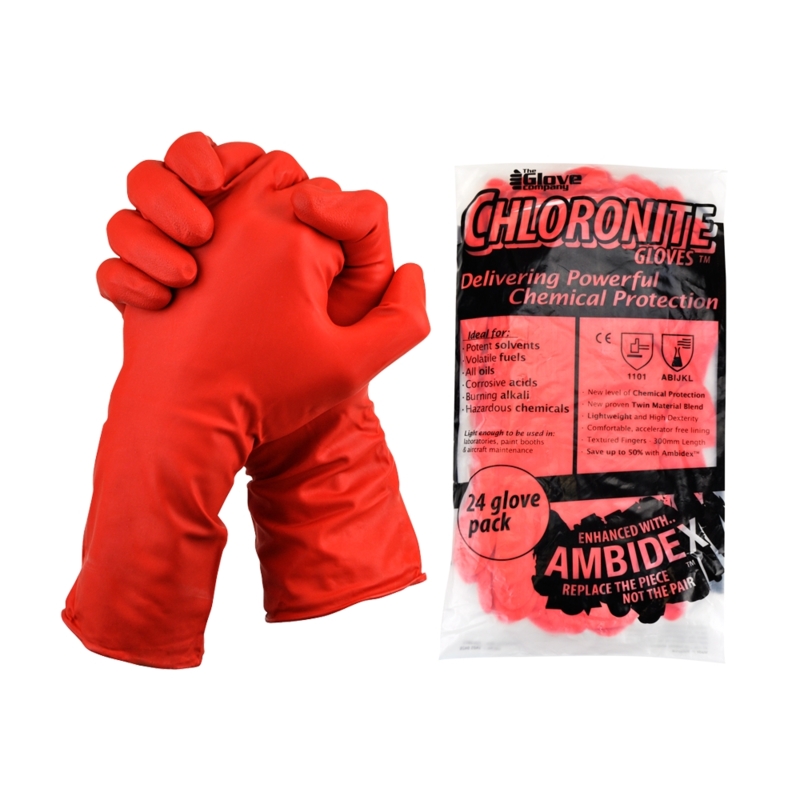 CHLORONITE Lightweight Chemical Res Gloves - 24 Pack M