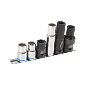 KINCROME Single Size Socket Set 13mm On Clip Rail 6 Piece Metric