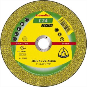 KLINGSPOR Cut Off Wheel (C24) Ex Raised Hub Medium Grit 100 X 2.5 X 16mm