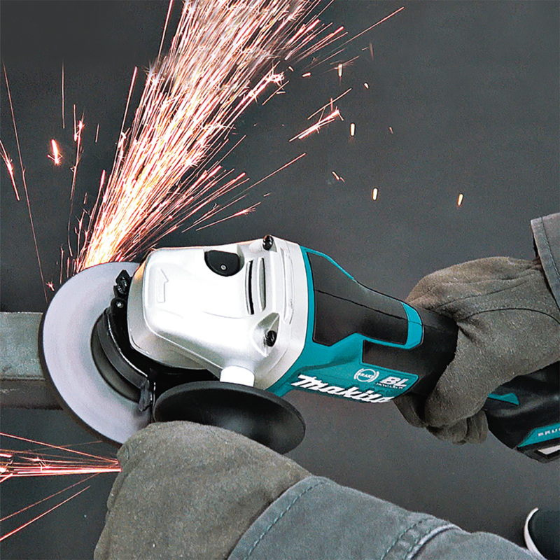 MAKITA 18V Brushless Aws 125mm Angle Grinder, Paddle Switch, Variable Speed, Kick Back Detection, Electric Brake - Tool Only - Image 3