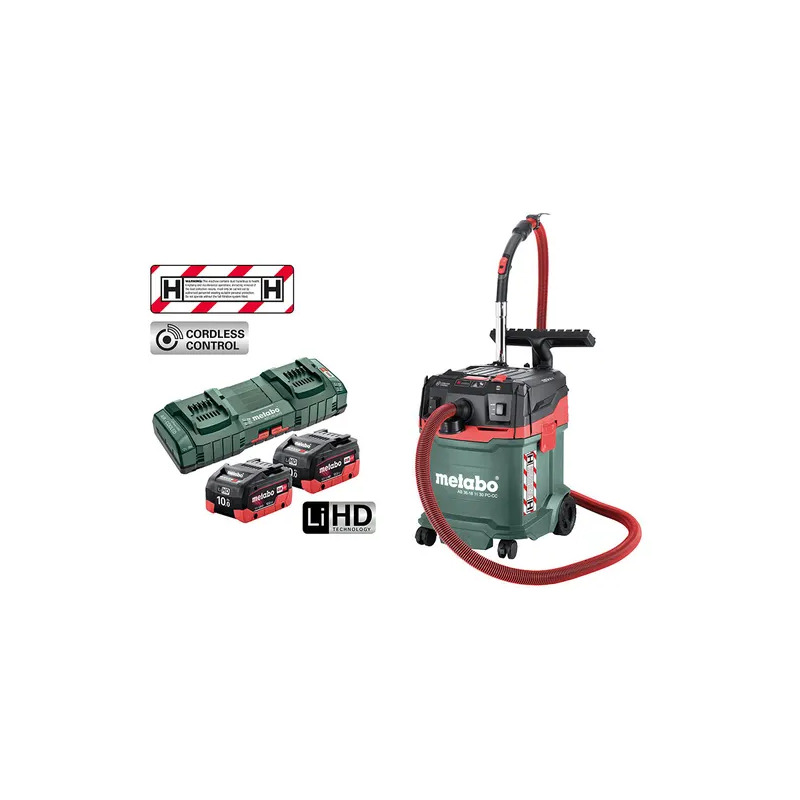 METABO 36V 30L H-Class Wet/Dry Vacuum