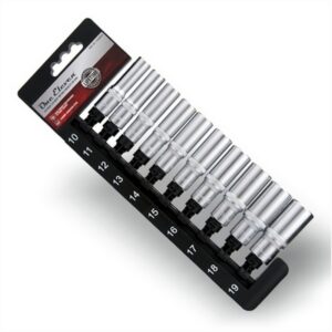 ONE ELEVEN 10Pc 3/8" Drive Metric One Eleven Deep Sockets On Rail
