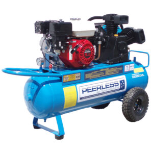 PEERLESS PRODUCTS PHP15 3.2hp 68L Portable Petrol Belt Driven Air Compressor