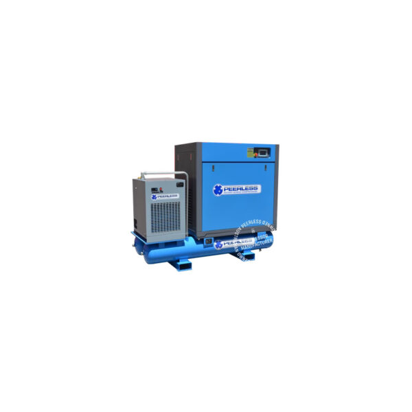 PEERLESS 20Hp Screw Compres 10 Bar 2200Lpm C/W Dryer Tank And Screw