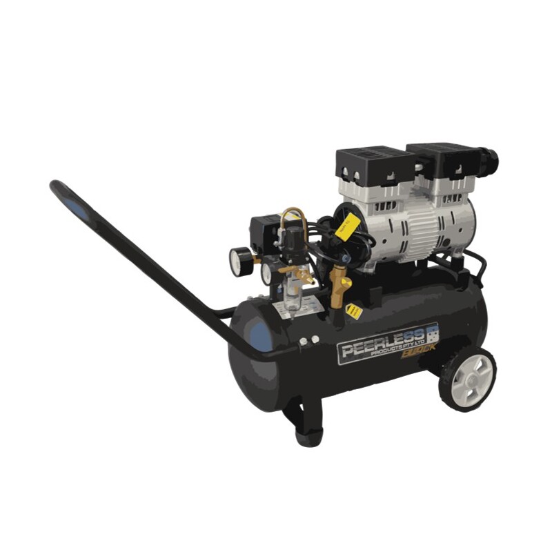 PEERLESS PRODUCTS BLACK 1.1hp 24L Portable Oil-Less Air Compressor