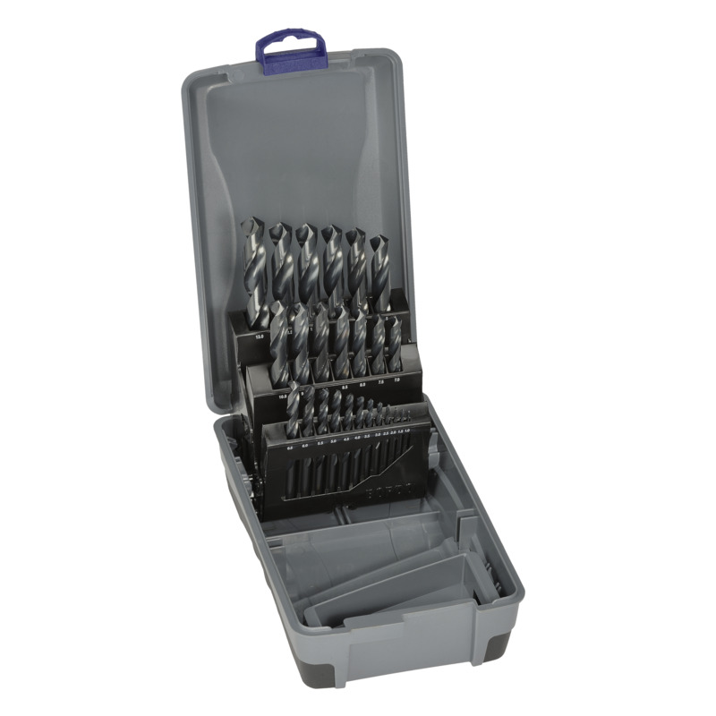 BORDO 25pc HSS Metric Jobber Drill Set Black