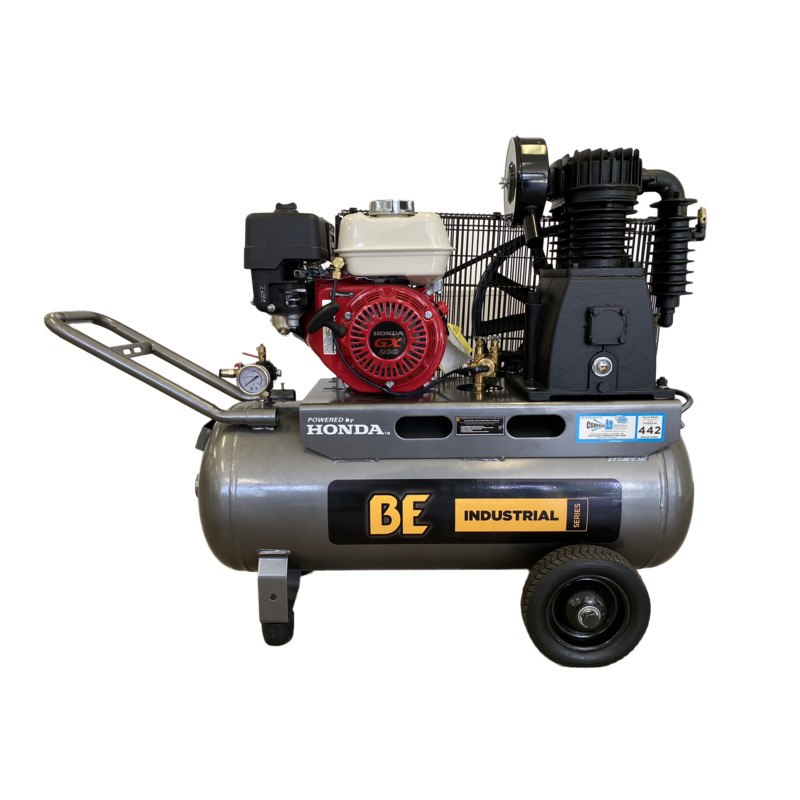 BE 6.5hp 70L Professional Petrol Belt Drive Air Compressor Powered by Honda® GX200 - Image 3