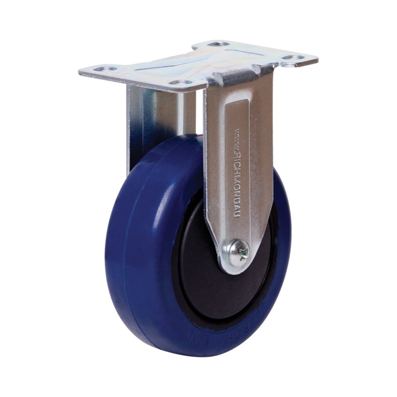 RICHMOND 100mm Reb Rubber Rigid Light Industrial Castor