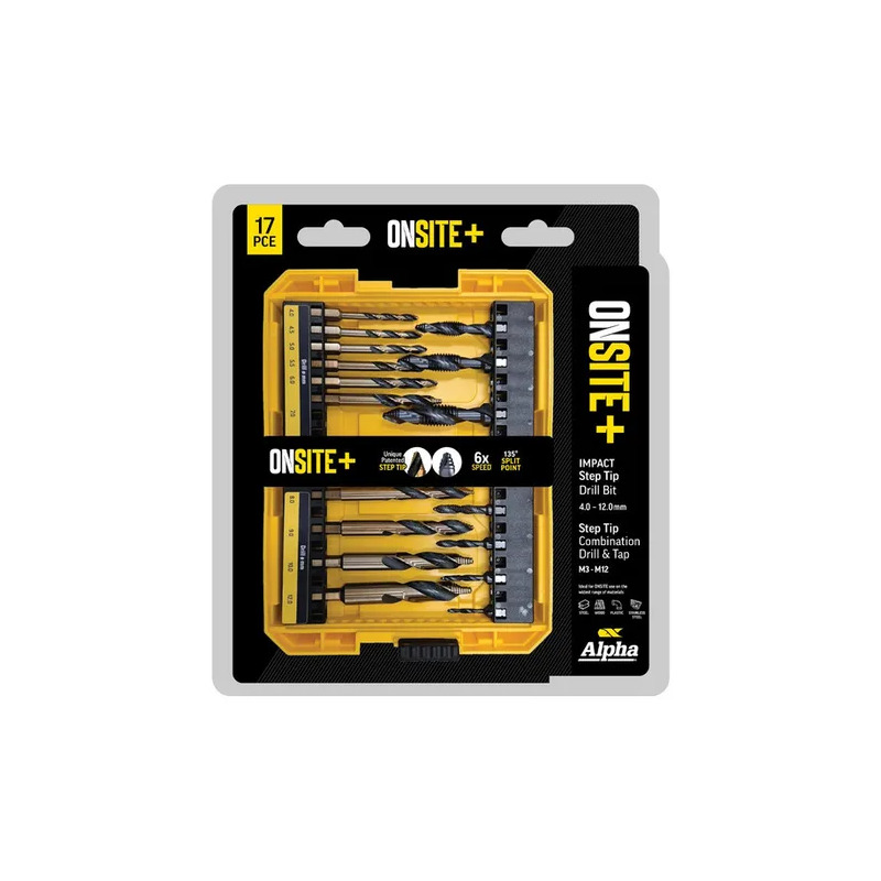 ALPHA 17pc Onsite+ Impact Step Tip Drill Set