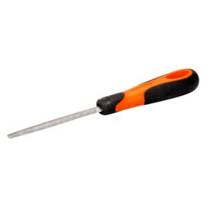 BAHCO 6" 1/2 Round File With Handle,Cut 3