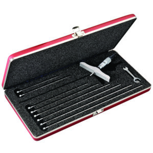 STARRETT Depth Gauge 0-225MM Range 100MM Base 9 Rods Case