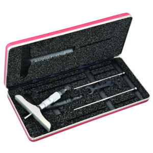 STARRETT Depth Gauge 0-75MM Range 100MM Base 3 Rods Case