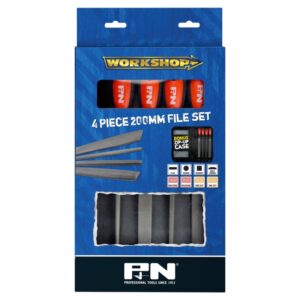 P&N File Set Bastard 4Pce Flat/Half Round/Round/Square X 200Mm