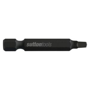SUTTON Screwdriver Bit Impact S118 #2 X50 Square Recess Power Carded