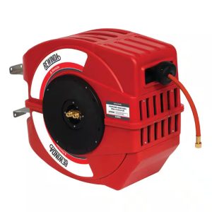 ALEMLUBE Rewinda Propane Hose Reel 6.3mm x 20m Rubber Hose Red Cover