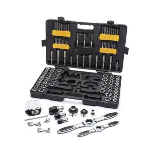 GEARWRENCH 114pc Metric & SAE Ratcheting Tap and Die Set