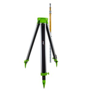 IMEX Flat Top Aluminium Tripod & 5M Metric Staff