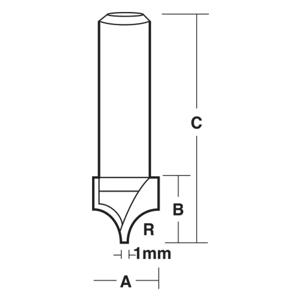TBF8 Beading Fine Point Router Bit Carbitool - Image 2