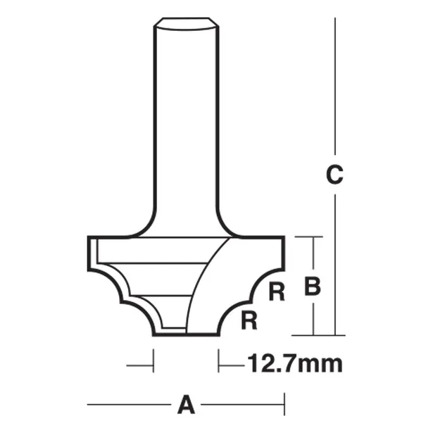 TB606B Double Beading Router Bit with Ball Bearing Carbitool - Image 2