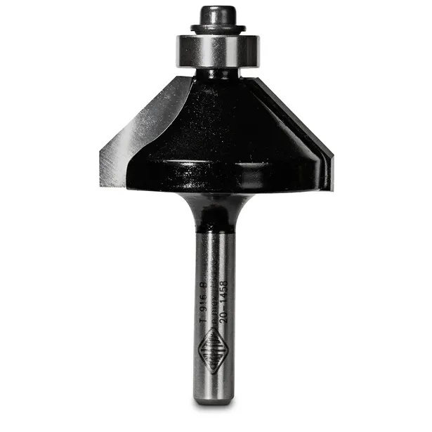 Carbitool Chamfering Router Bit with Ball Bearing Guide T924B 1/2