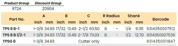 TPS8 1/2-2 Router Bit Panel Door - Image 4