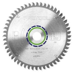 Festool Aluminium and Plastics Saw Blade HW 160×2.2×20 TF52 496306