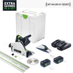 Festool TSC 55 KEB Cordless Track Saw 160mm 18V 5.2Ah XL Set with Rail 577282