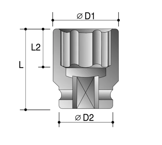 60050126 Impact Socket 1-13/16" 1" Drive Action - Image 2