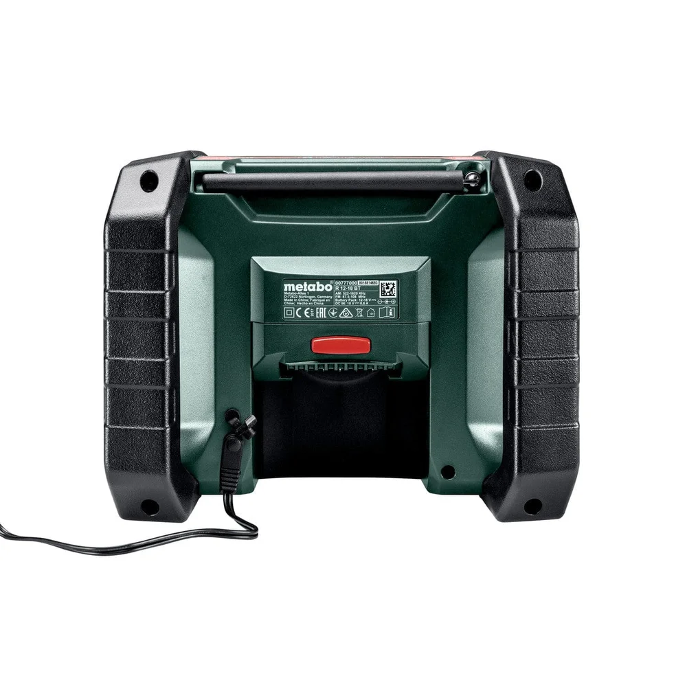 600778590 R12-18 DAB+ Bluetooth Jobsite Radio 12-18V Metabo - Image 2