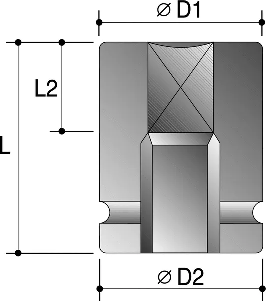 63045021 Square Impact Socket 21mm 3/4" Drive Action - Image 2