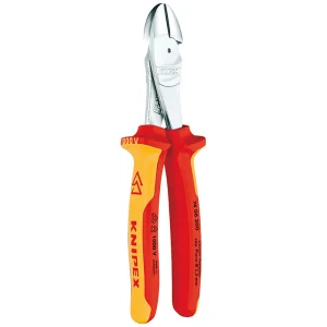 Knipex High Leverage Diagonal Cutters 200mm — 1000V VDE Insulated 74
