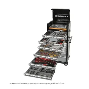 Gearwrench 311 Piece 1/4", 3/8" & 1/2" Drive Combination Tool Kit with 26" Chest & Trolley 89912