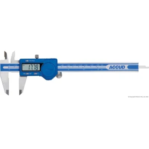 Accud IP54 Digital Caliper — 0–0-200mm Dual-Scale AC-111-008-12
