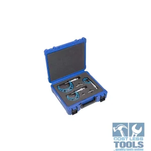 Accud Outside Micrometer Set — 0–75mm, 3-Piece AC-321-003-03