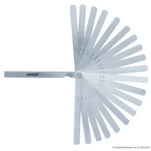 AC-913-100-20 Long Feeler Gauge 150mm 20-Blade 0.05-1.00mm Accud