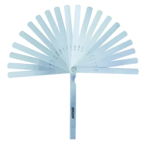 AC-914-100-20 Long Feeler Gauge 200mm 20-Blade 0.05-1.00mm Accud