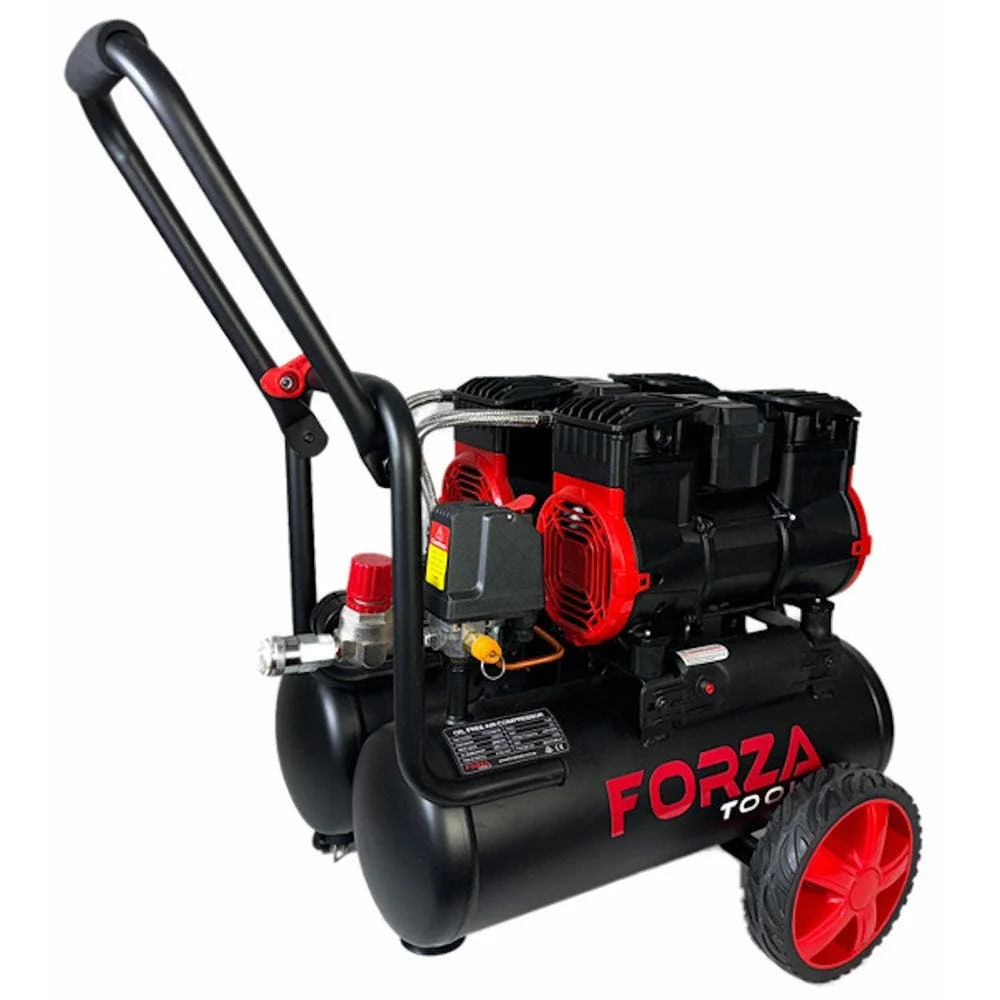 FT2236018 Oil-Free Low Noise Air Compressor 2x1100W 18L Forza