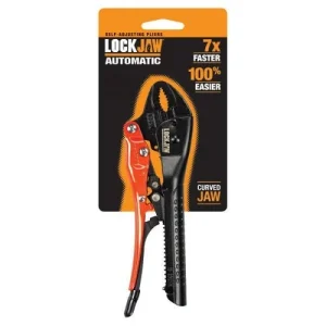 LockJaw Curved Jaw Self-Adjusting Pliers 178mm -- Set & Forget Technology L2100150