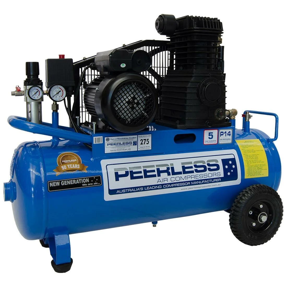P14 Belt Drive Air Compressor 275LPM 2.75HP Peerless